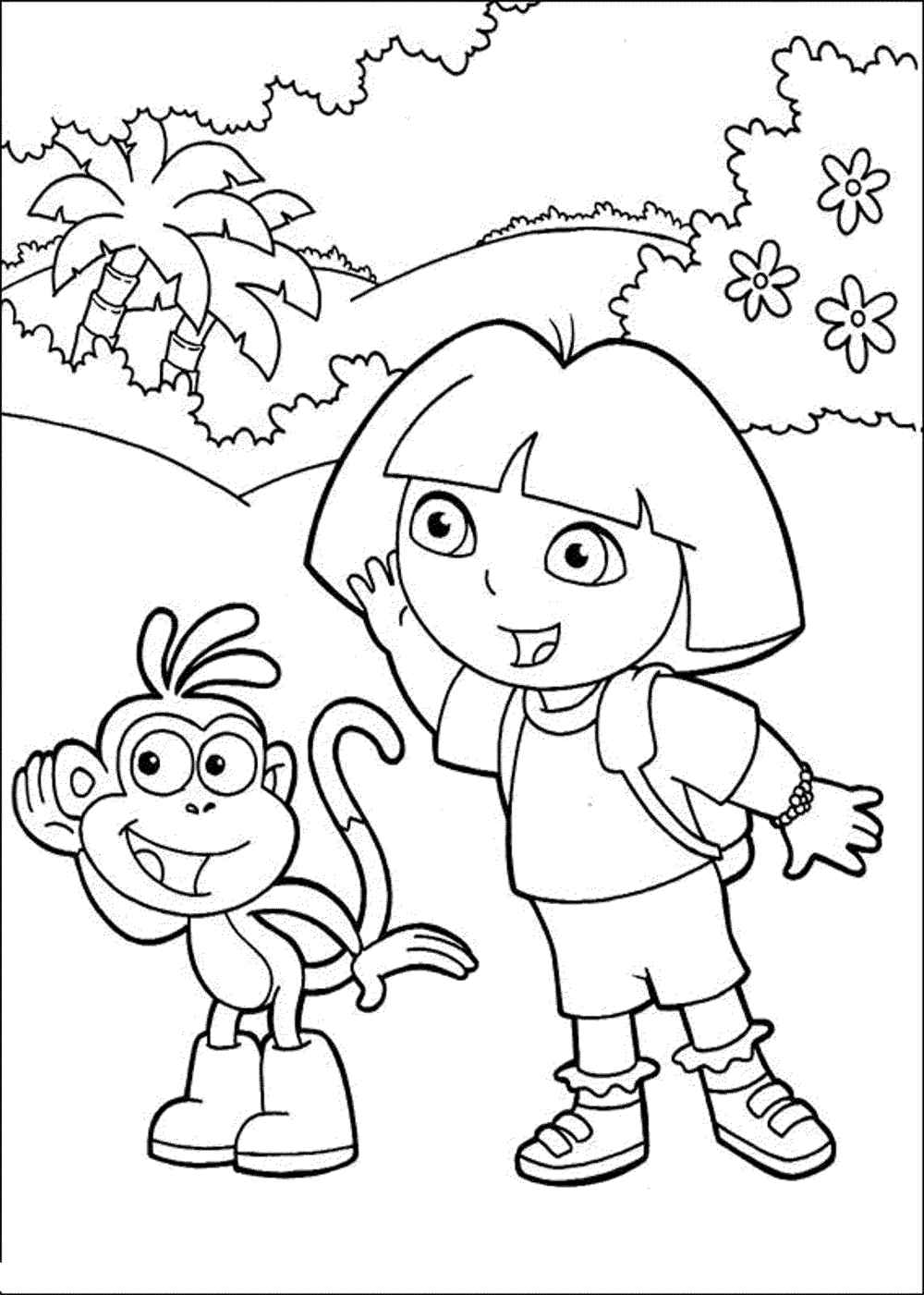 139+ Imaginative Dora Summer Coloring Pages Printable