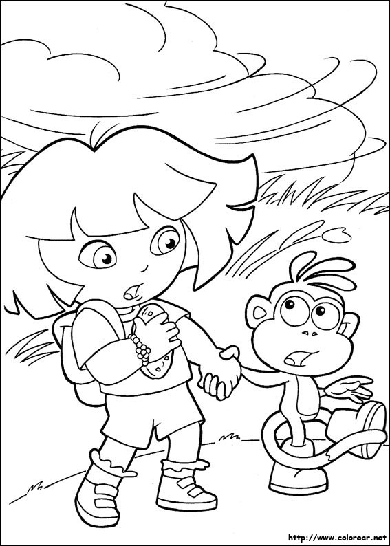 137+ Fantastic Dora Summer Coloring Pages Printable