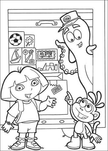 194+ Imaginative Dora Summer Coloring Pages Printable