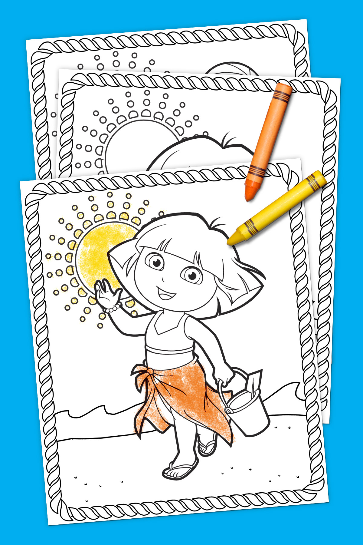 153+ Brightening Dora Summer Coloring Pages Printable