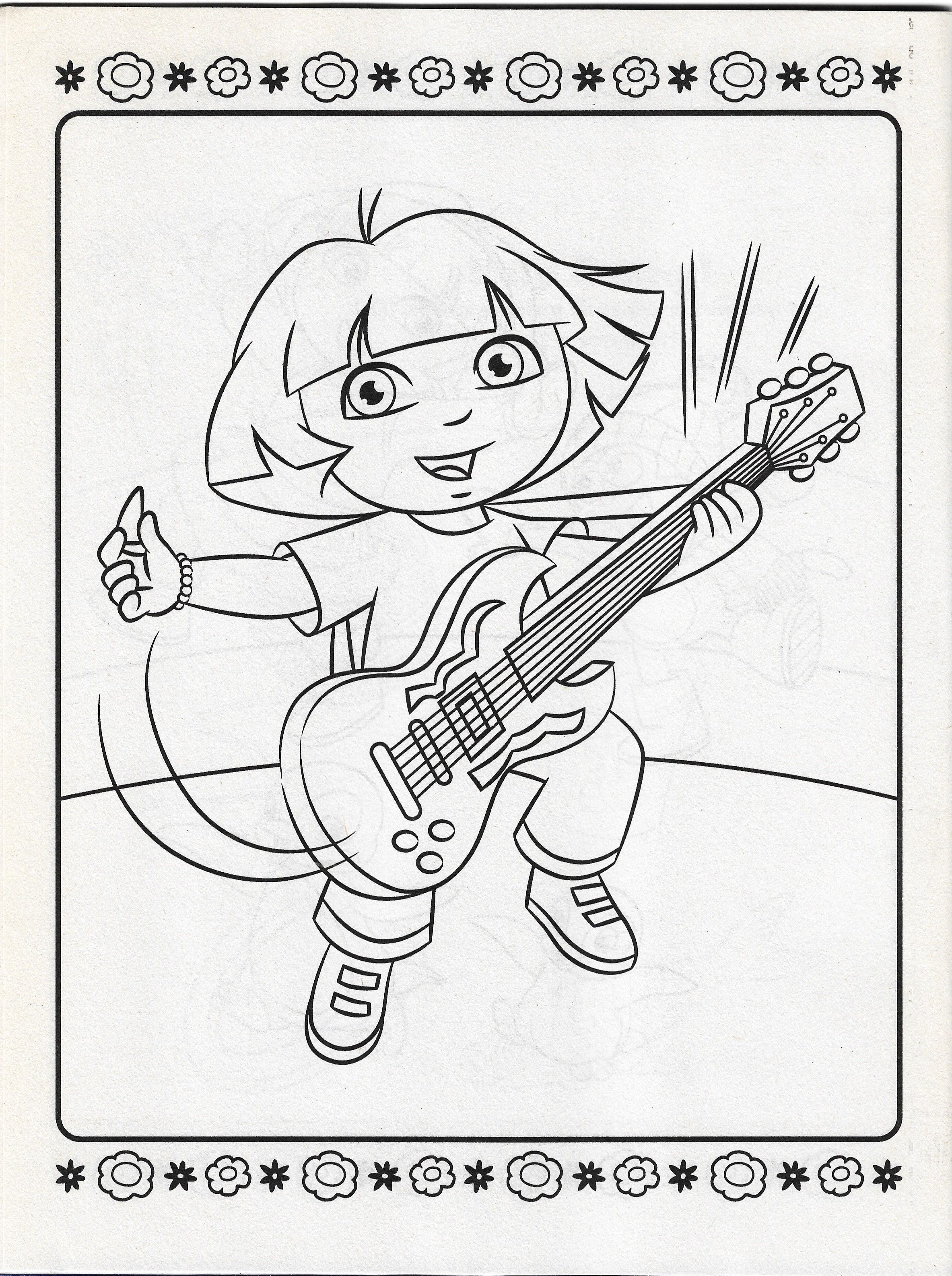 138+ Beautiful Dora Summer Coloring Pages Printable