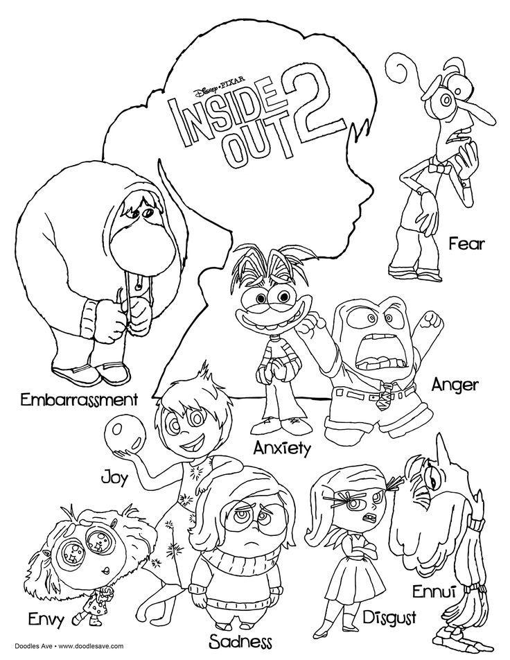 49+ Cheerful Free Inside Out 2 Coloring Pages Detailed