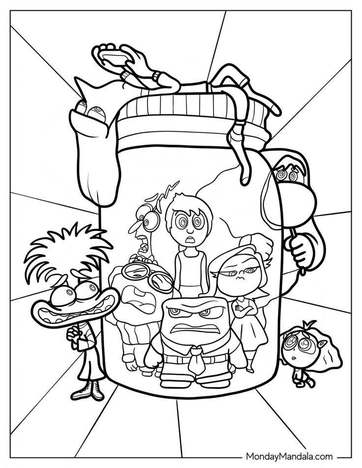 36+ Lovely Free Inside Out 2 Coloring Pages for Kids