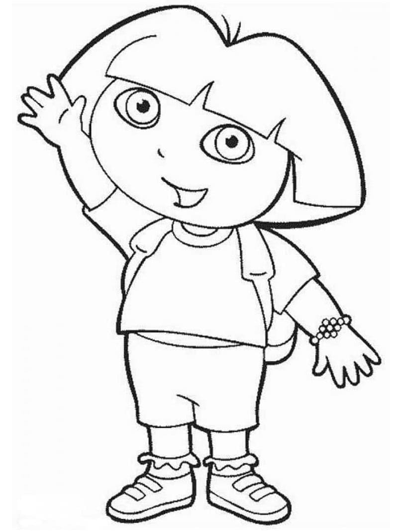 39+ Whimsical Dora Summer Coloring Pages Printable