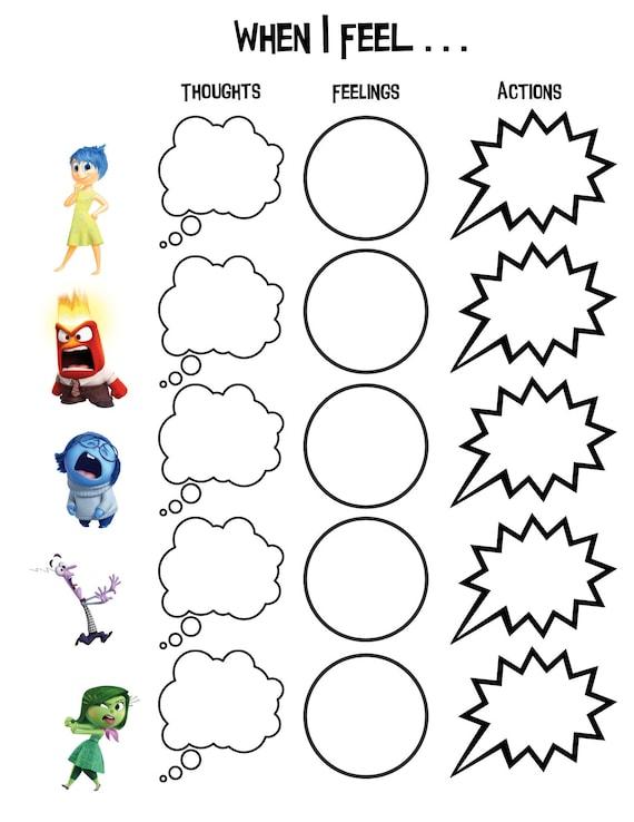 39+ Cute Inside Out Activity Sheets PDF Printable