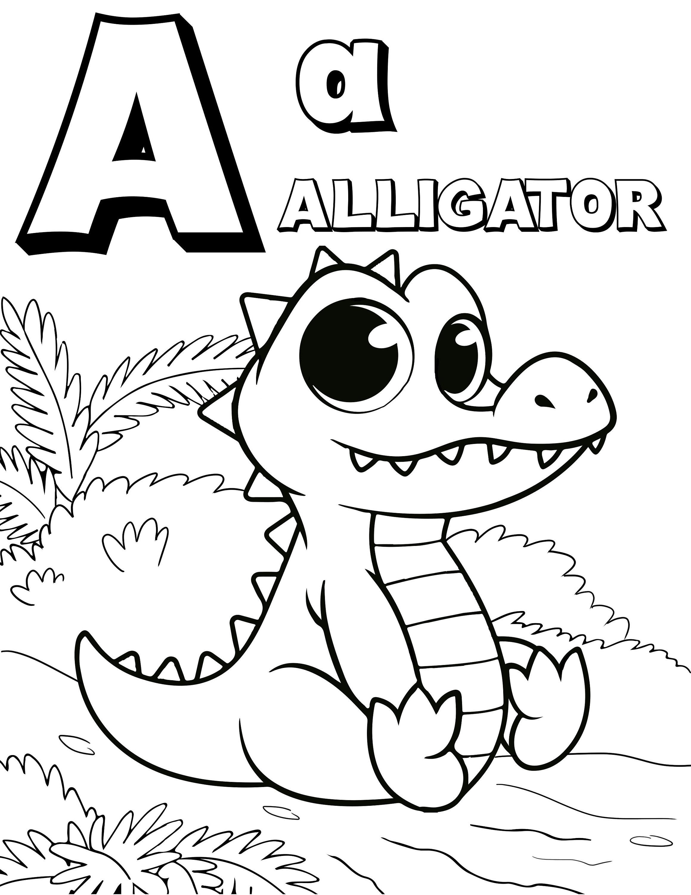 48+ Creative Alphabet Book Coloring Pages with Simple Outline