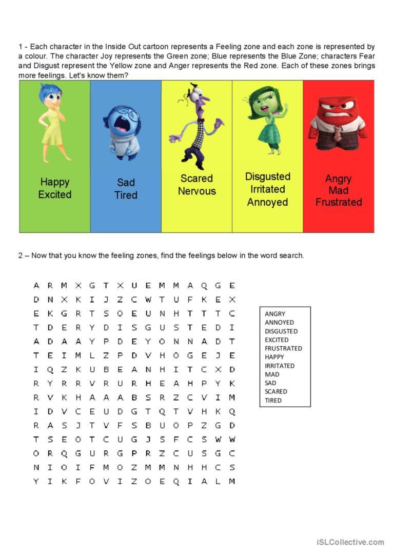 35+ Entertaining Inside Out Activity Sheets for Kids and Adult