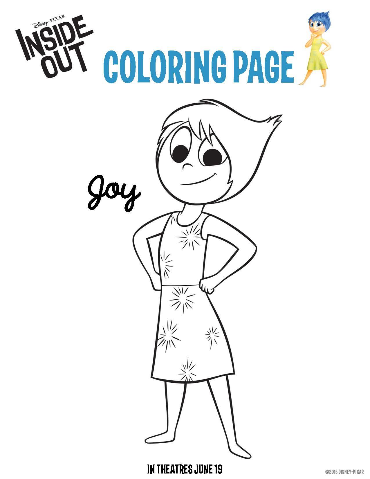 35+ Educational Free Inside Out 2 Coloring Pages for Kids