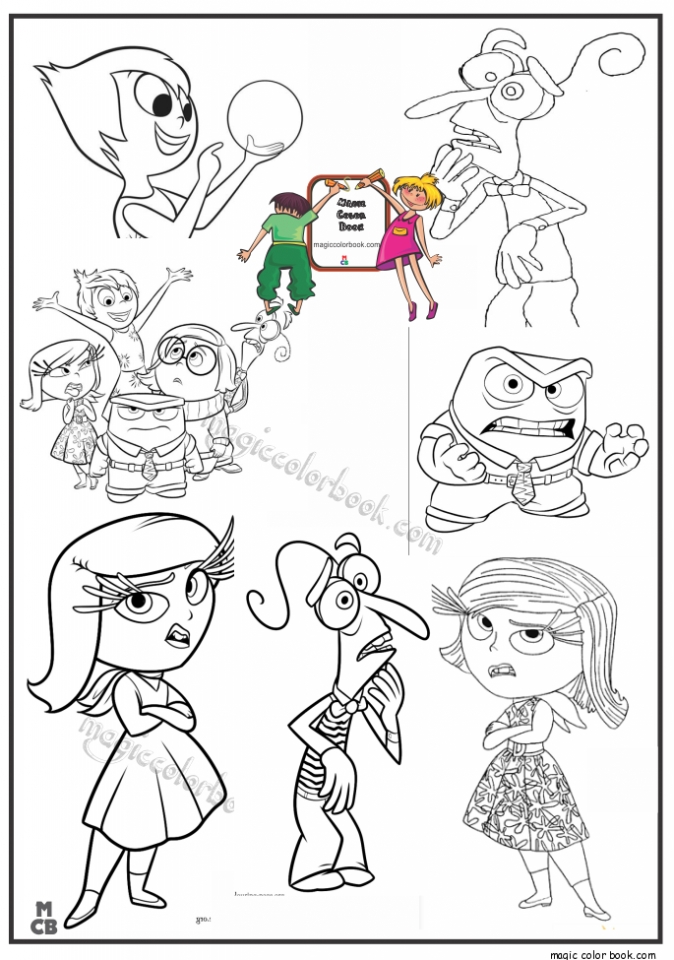 97+ Cheerful Inside Out Coloring Pages All Characters Printable