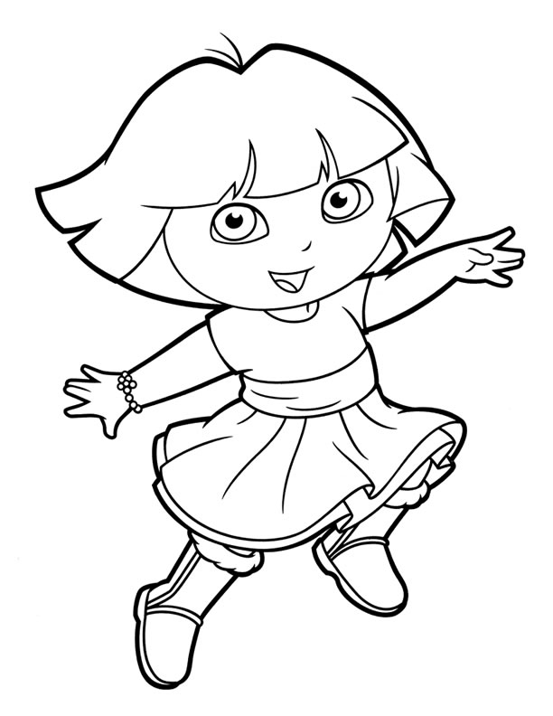 69+ Vibrant Dora Summer Coloring Pages Printable