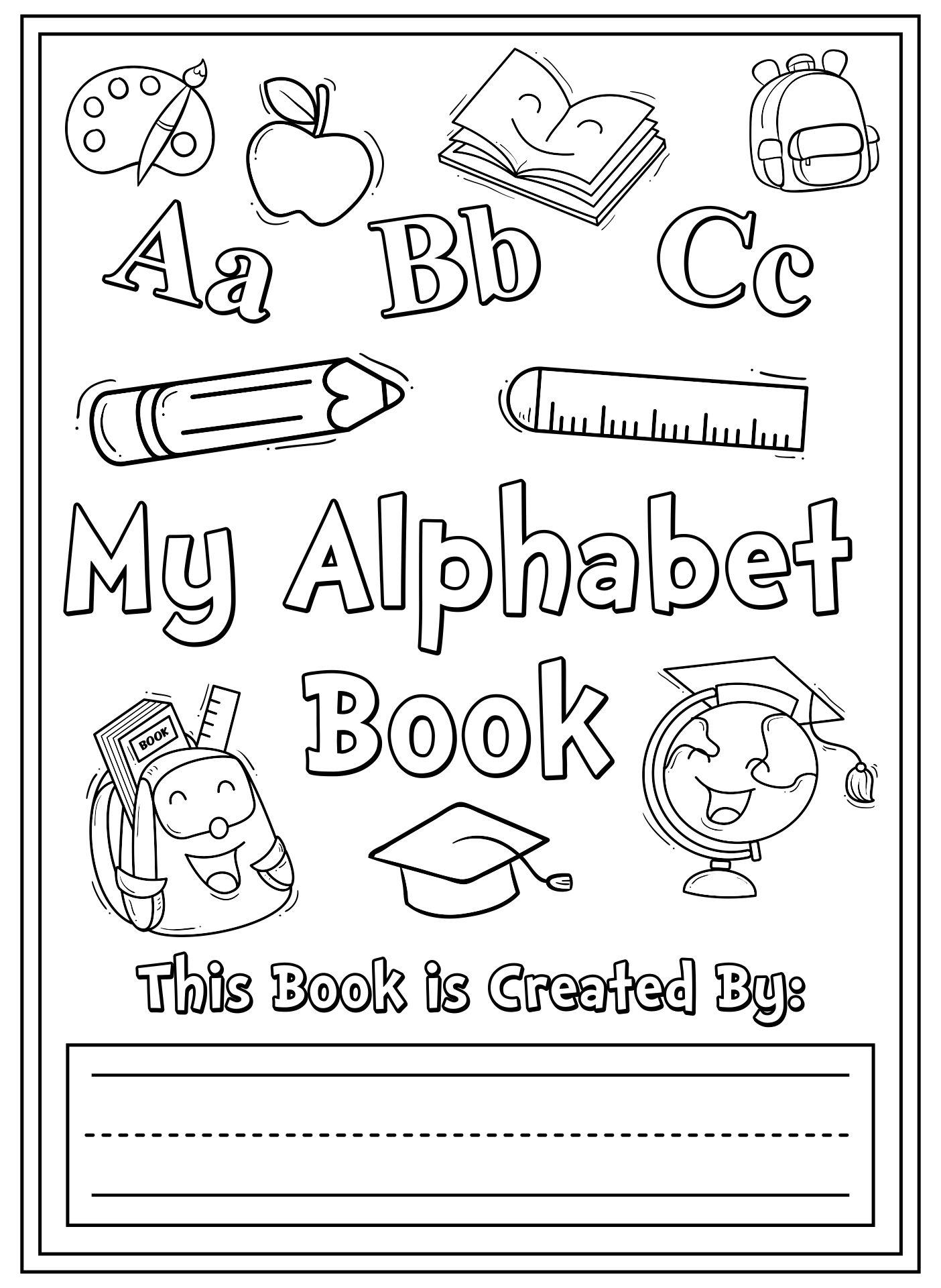 50+ New Alphabet Book Coloring Pages Easy