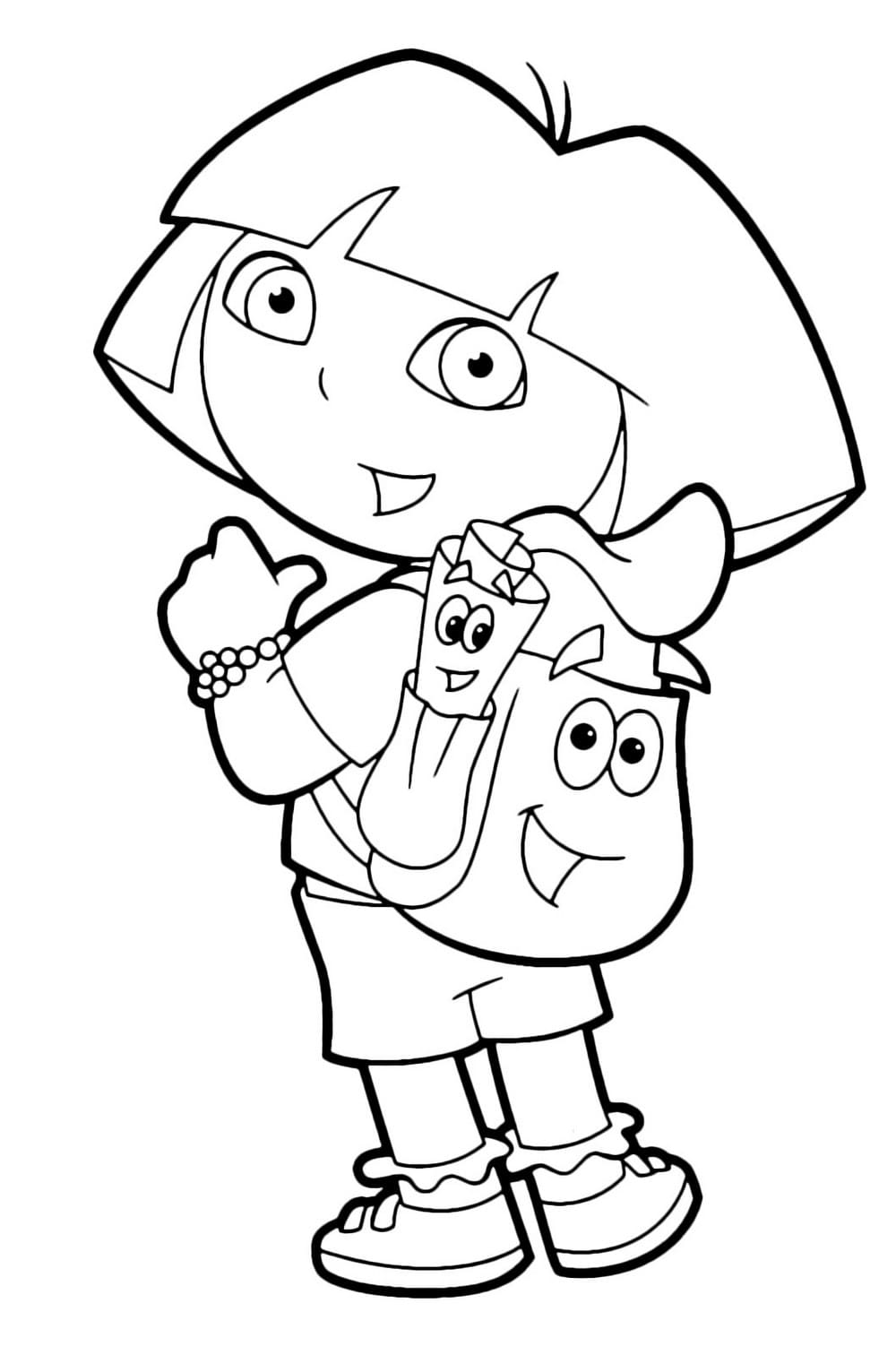 156+ Magical Dora Summer Coloring Pages Printable