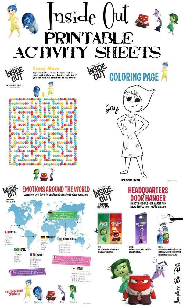 34+ Download Inside Out Worksheets for Kids Line Art