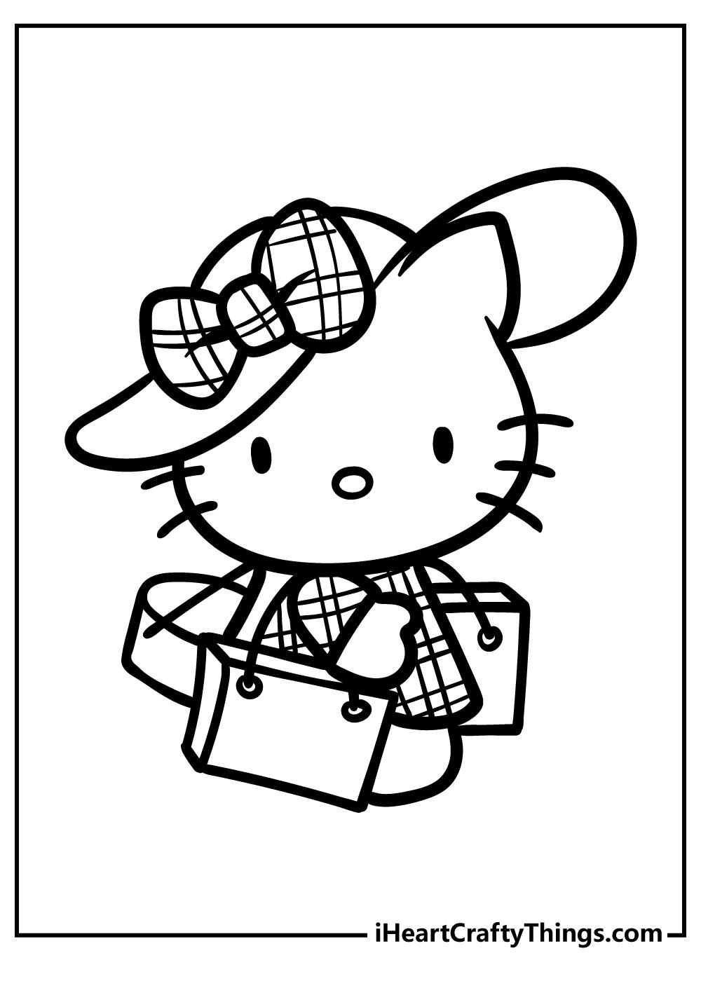 45+ Top Hello Kitty Glasses Coloring Pages Sketch