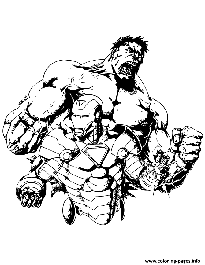 10 Incredible Hulk and Iron Man Coloring Pages for Superheroes-in-Training