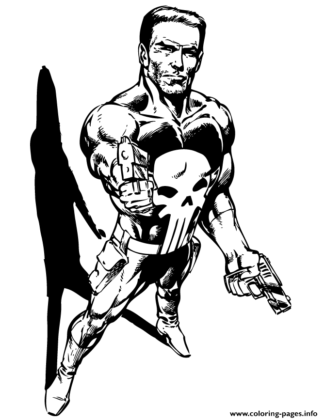 10 Punisher Coloring Pages Printable: Unleash Your Inner Vigilante