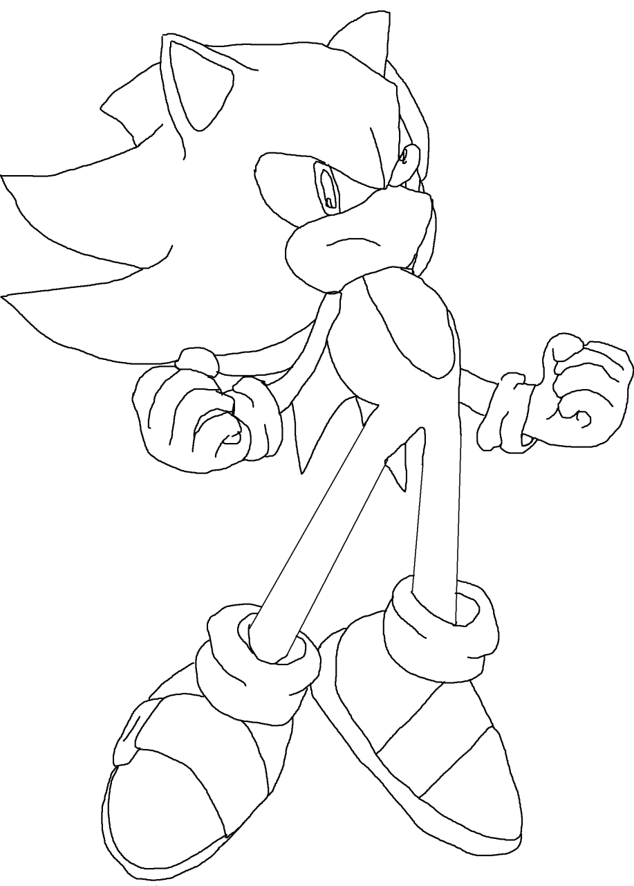 10 Printable Super Sonic Coloring Pages for Kids and Adults