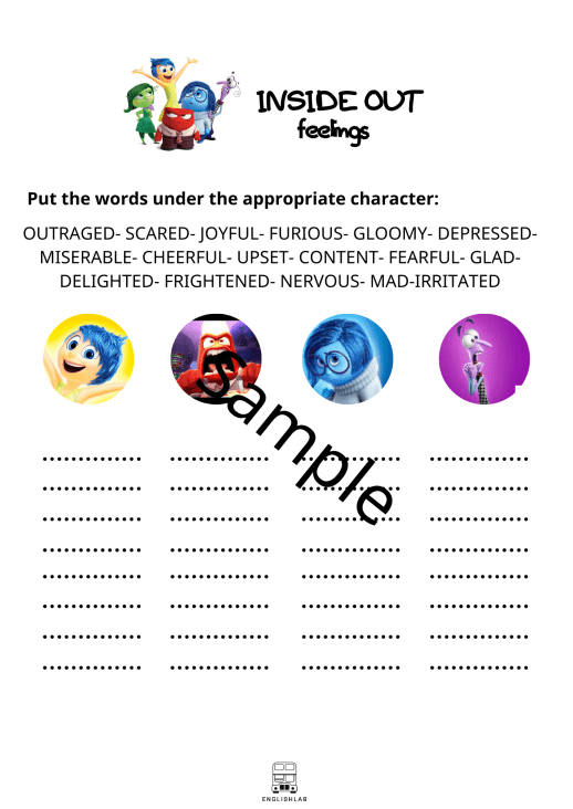 31+ Unique Inside Out Worksheets for Kids Sketch