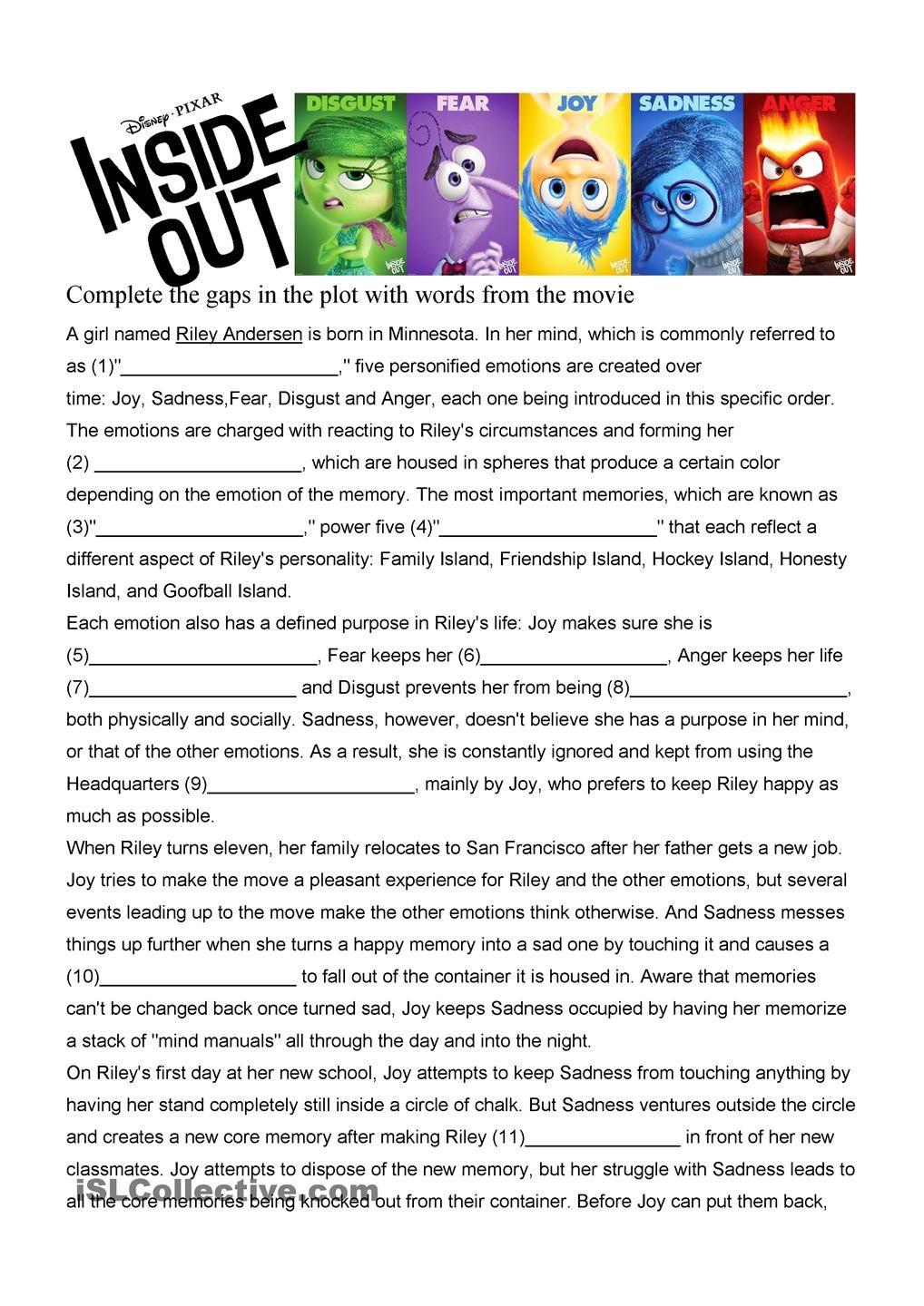 40+ Download Inside Out Worksheets for Kids Sketch