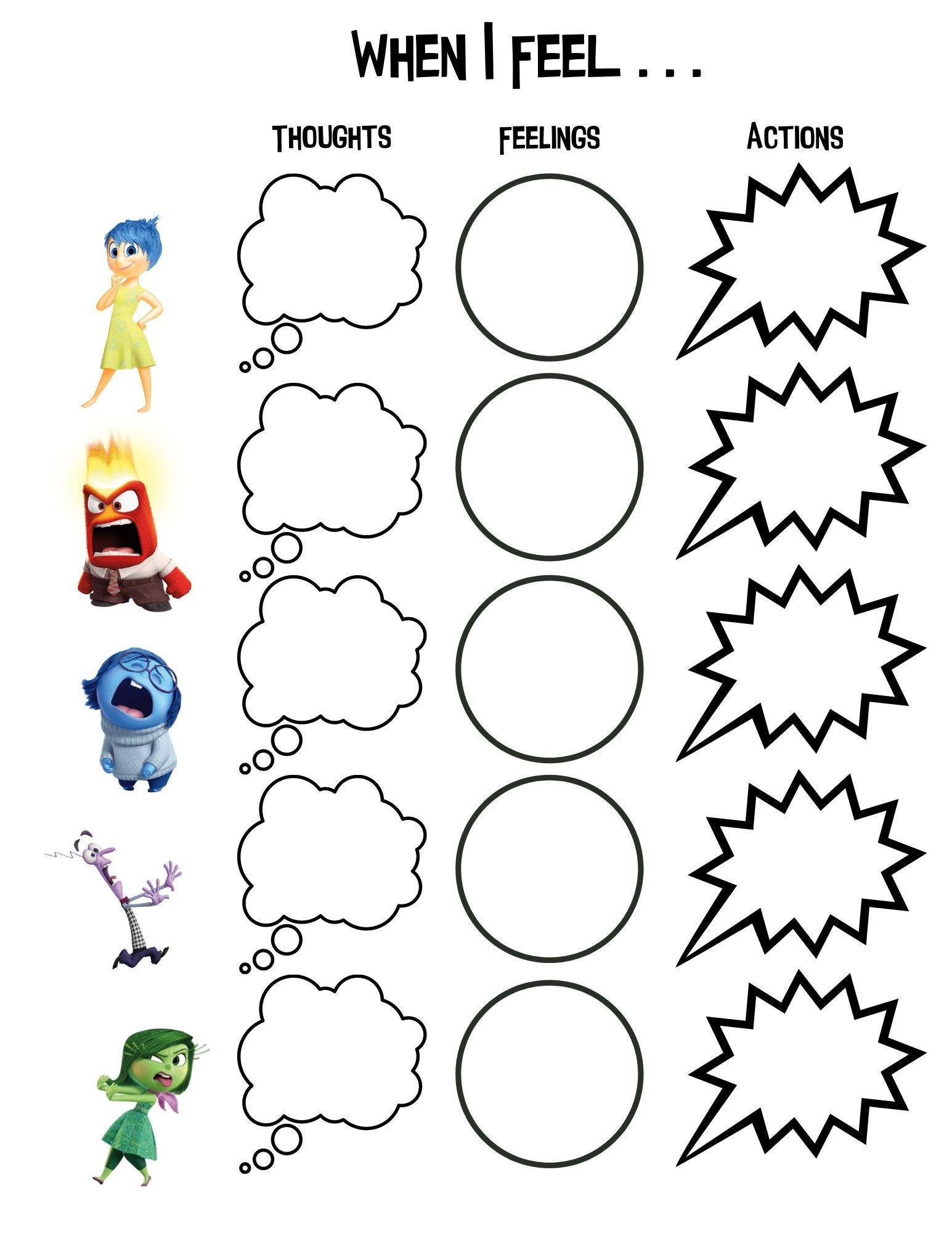 30+ Printable Inside Out Worksheets for Kids for Kids