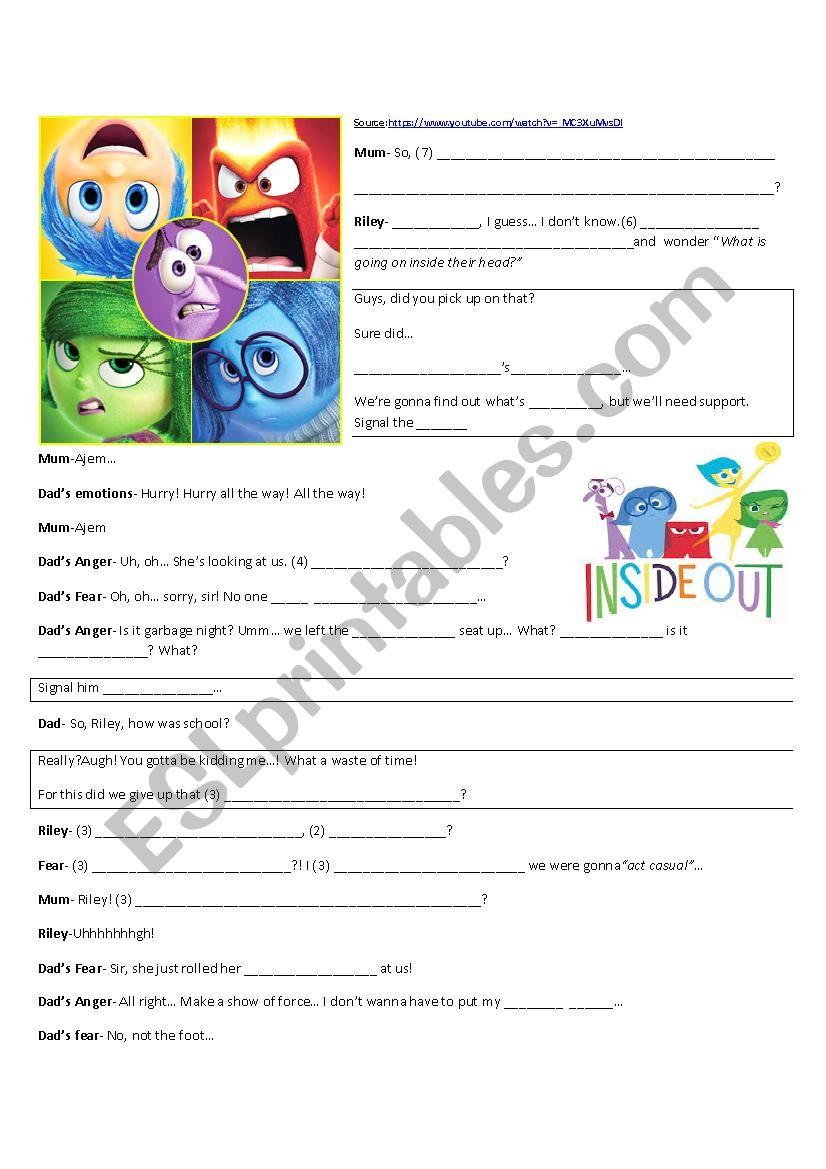 30+ Free Inside Out Worksheets for Kids Free Printable