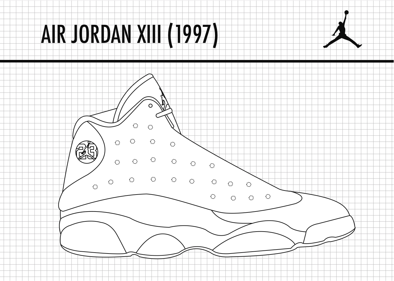 47+ Printable Air Jordan 13 Coloring Pages PDF Printable