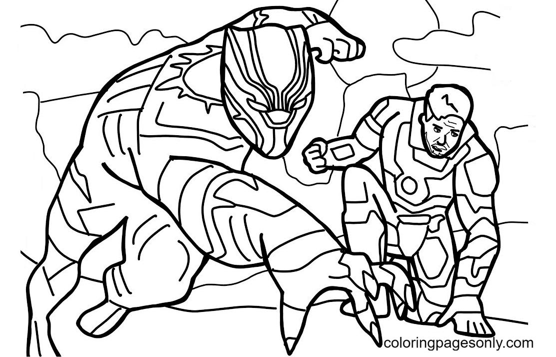 10 Black Panther and Iron Man Coloring Pages for Creative Adventures