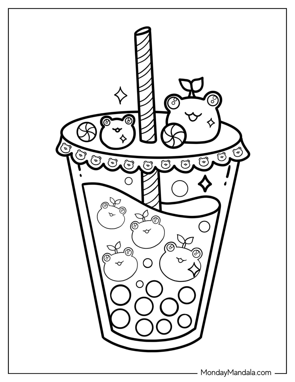 37+ Printable Boba Coloring Pages Sheets Printables