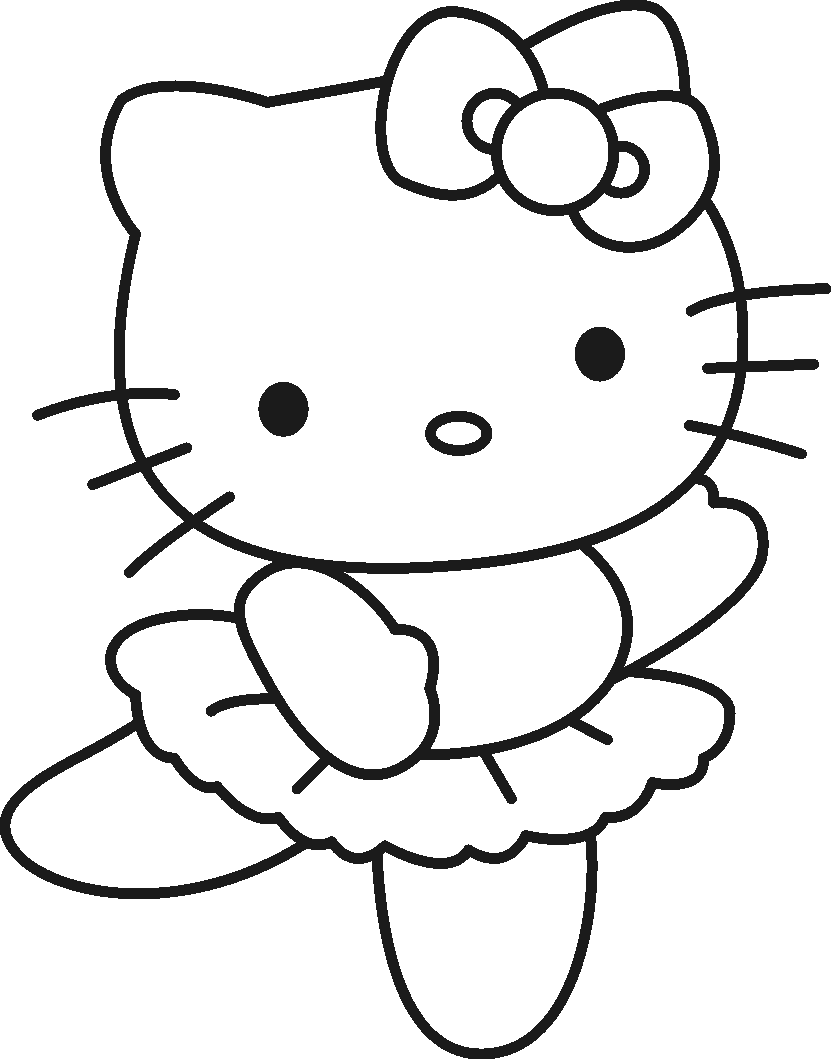 49+ Free Hello Kitty Glasses Coloring Pages Line Art