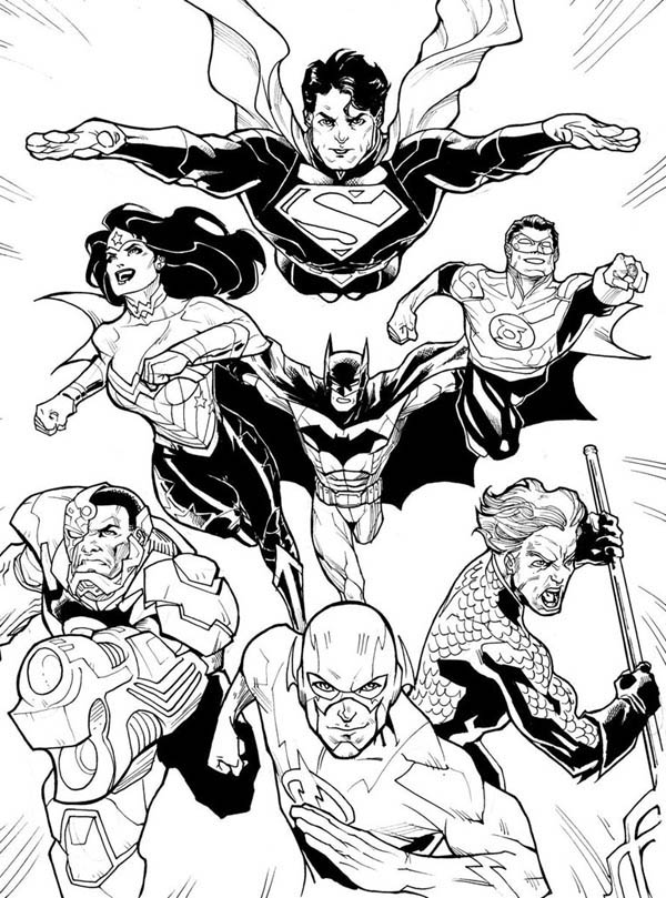 10 Epic Justice League Coloring Pages for DC Fans