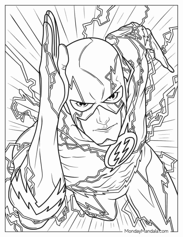 10 Kid Flash Coloring Pages Printable: Unleash Your Inner Superhero!