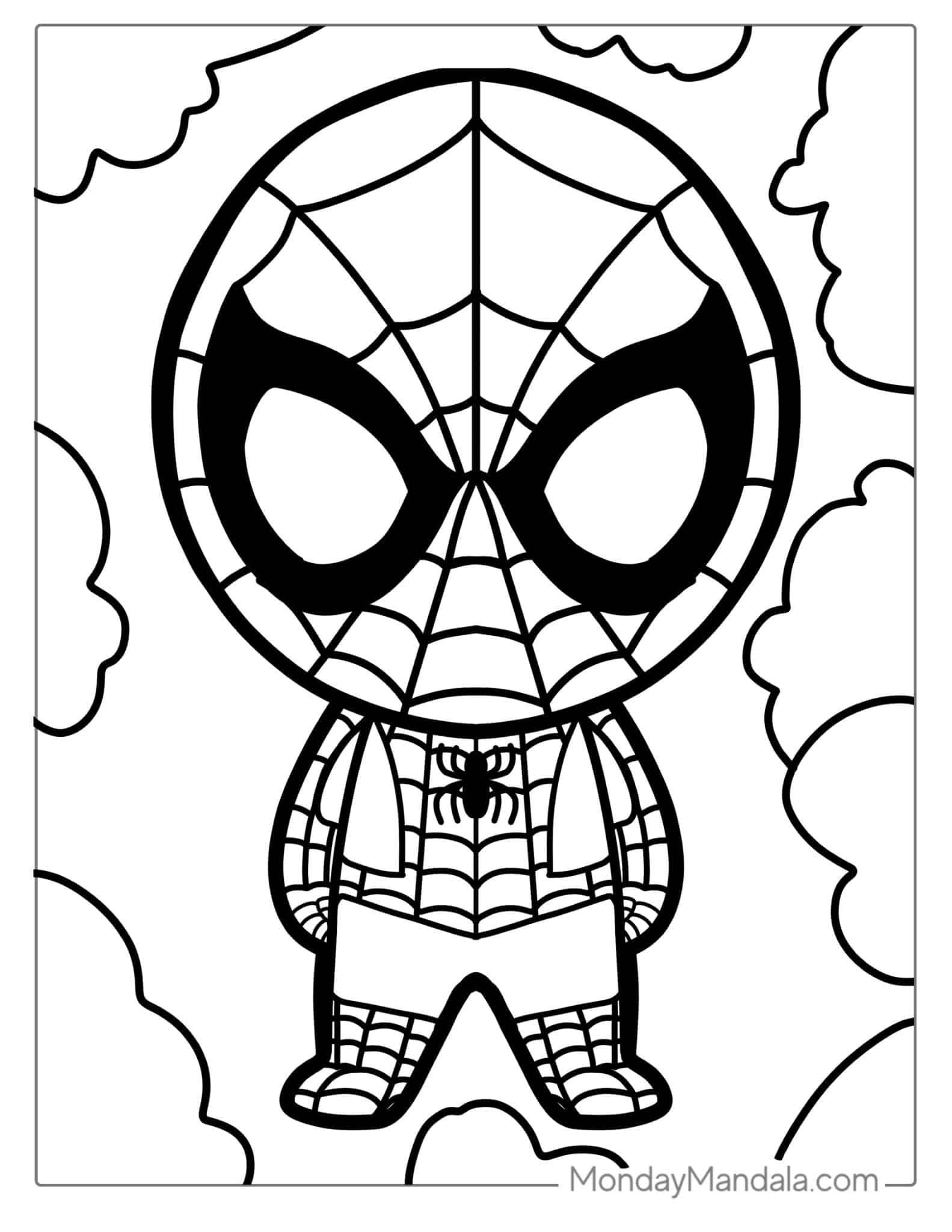 43+ Free Spider-Man 3D Coloring Pages for Kids