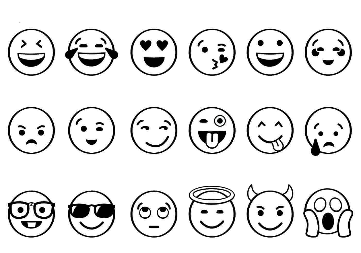 41+ Printable Emoticon Coloring Pages Sketch