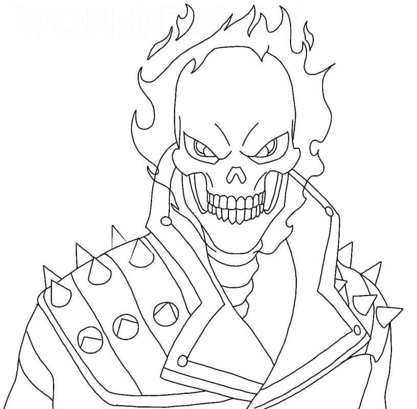 10 Ghost Rider Coloring Pages Printable for Spooky Fun