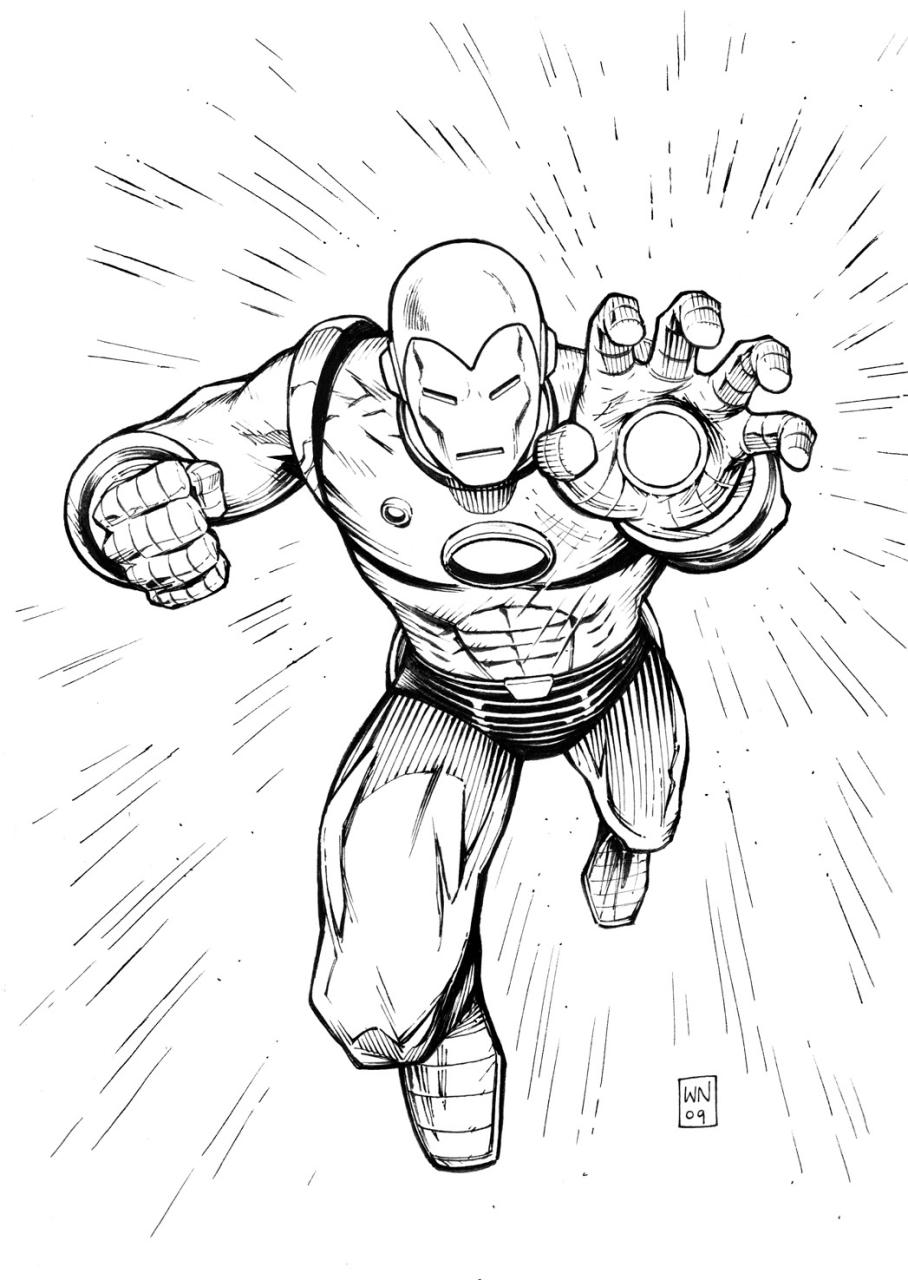 10 Super Hero Iron Man Coloring Pages for Kids and Adults