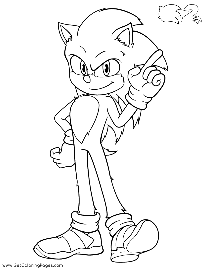 10 Movie Sonic Coloring Pages for Kids and Sonic Fans