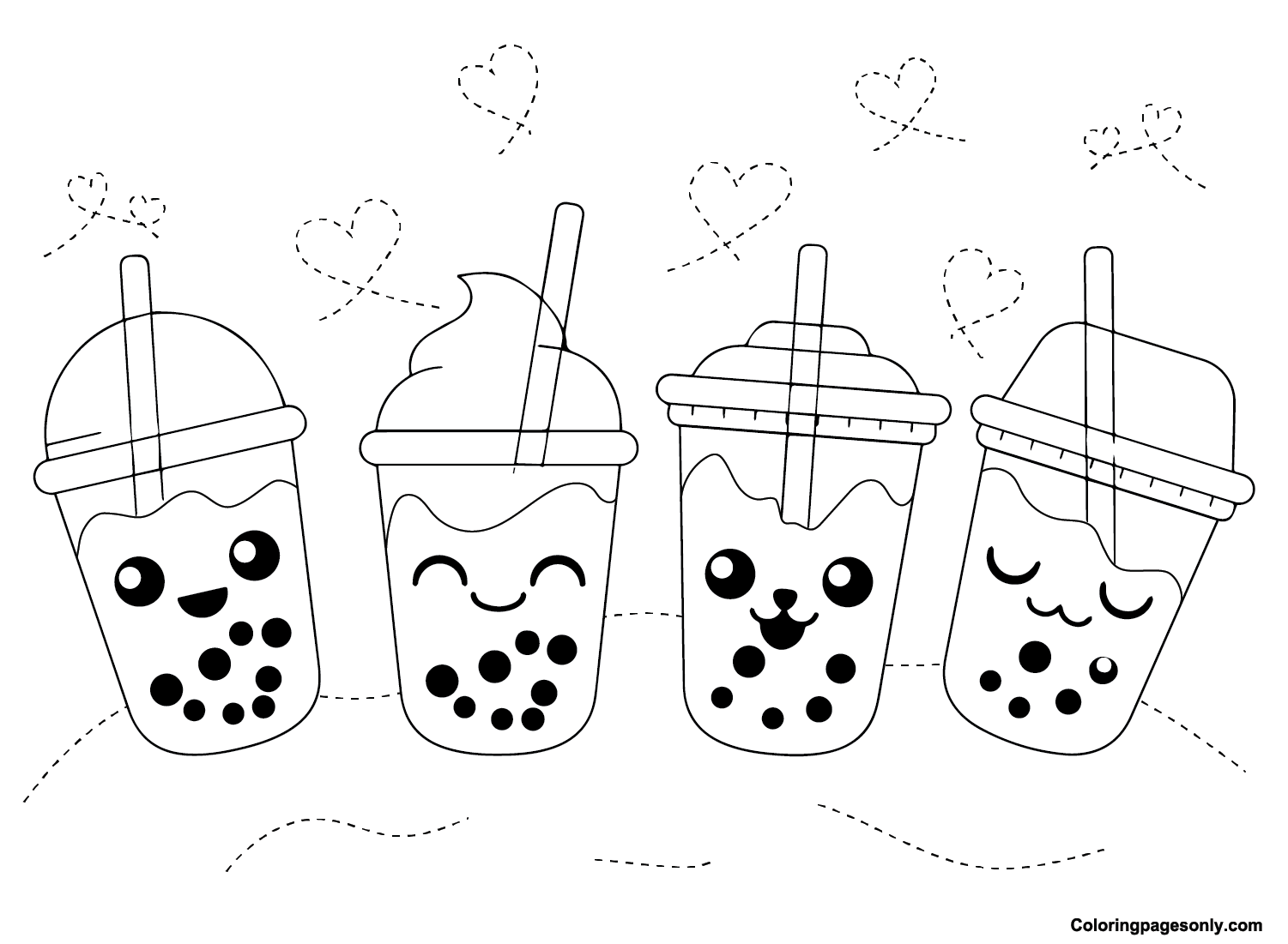 45+ Best of Boba Coloring Pages for Adult