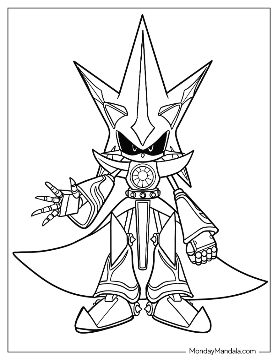 10 Neo Metal Sonic Coloring Pages: Unleash Your Artistic Prowess