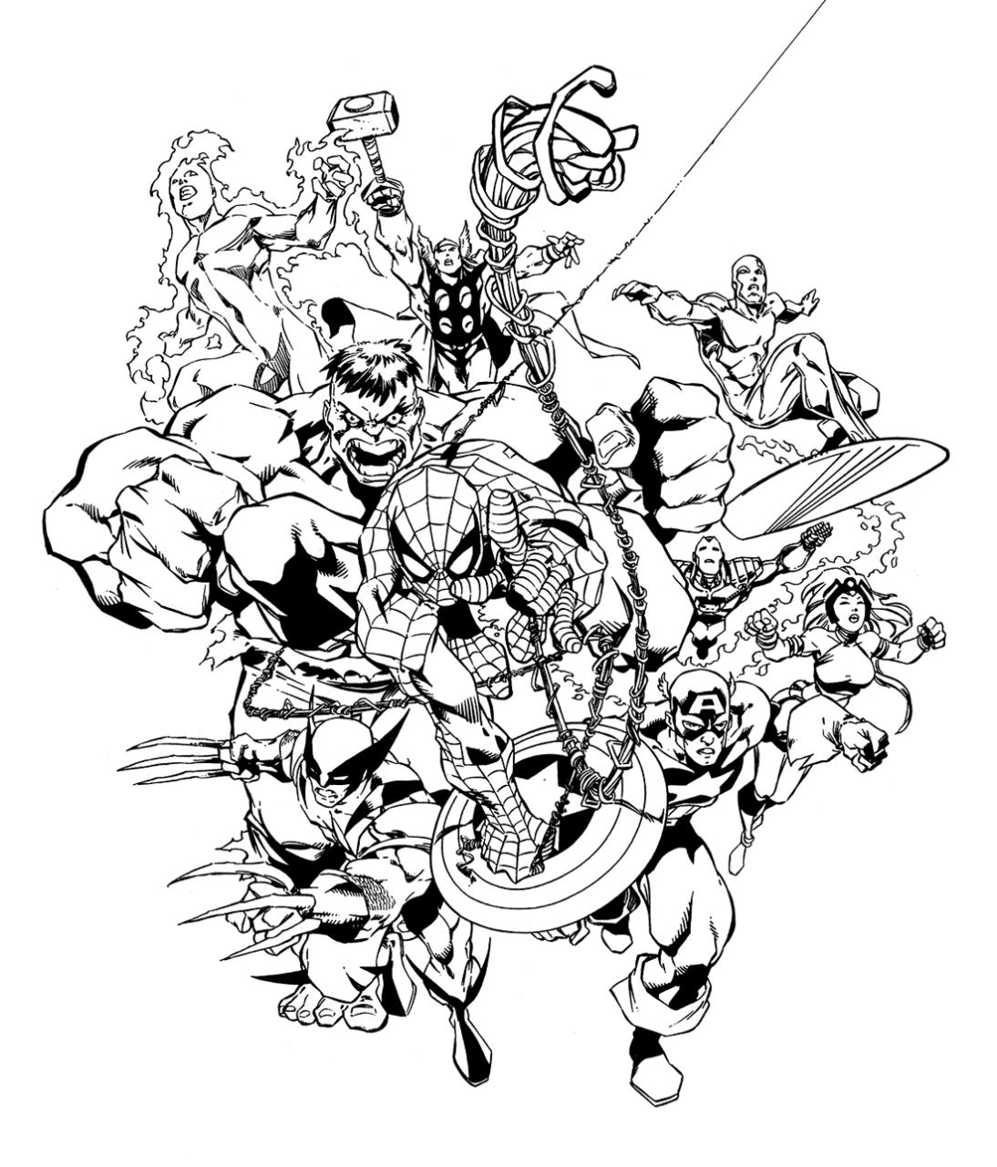 10 Epic Marvel Characters Coloring Pages to Color