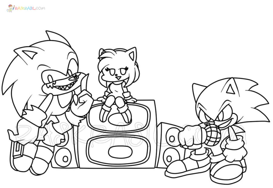 10 Fnf Sonic Coloring Pages for Sonic the Hedgehog Fans