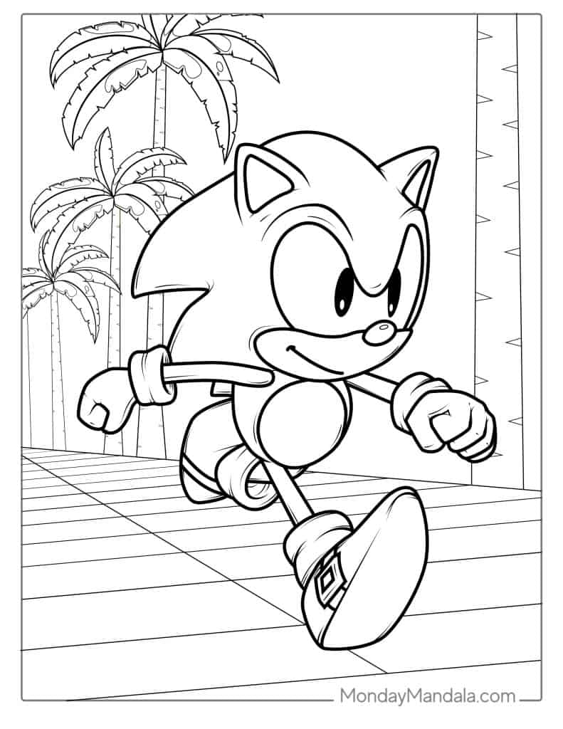 10 Classic Sonic Coloring Pages for Nostalgic Fun