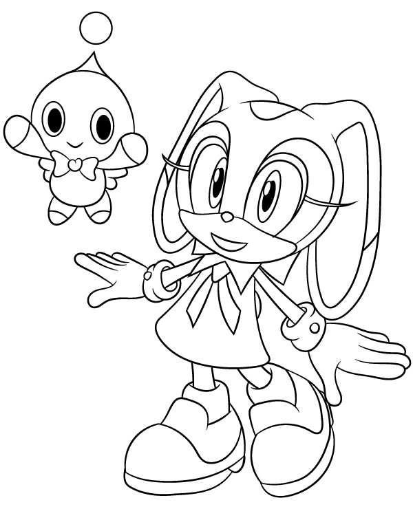 10 Enchanting Cream and Cheese Sonic Coloring Pages for Kids and Adults