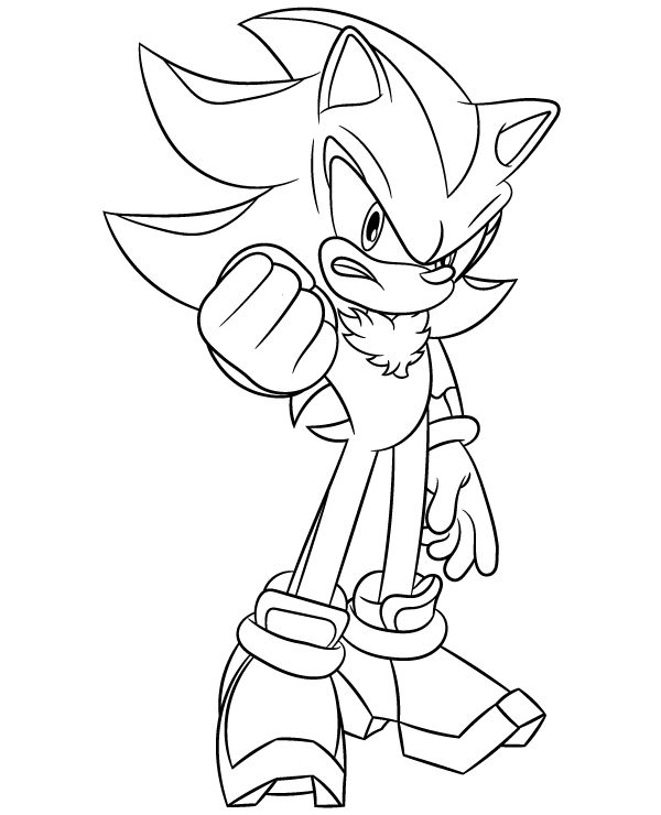 10 Shadow From Sonic Coloring Pages: Unleash Your Inner Edgehog Artistry