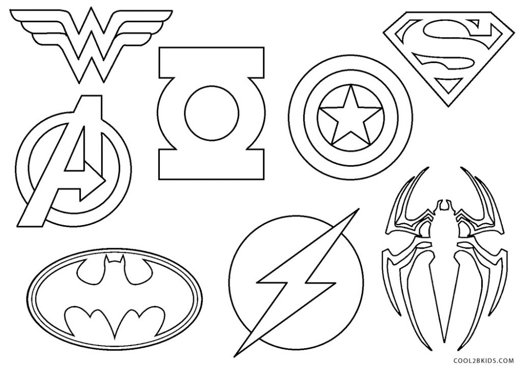 10 Cool Superhero Logo Coloring Pages for Creative Fans