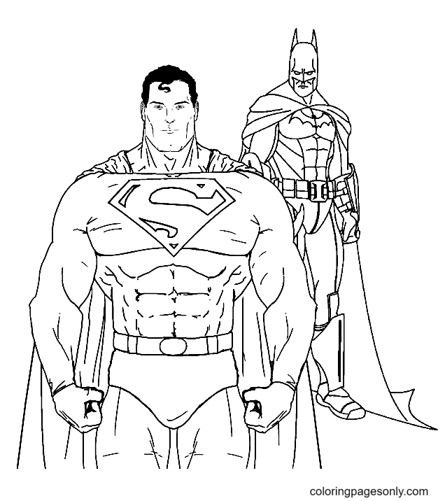 10 Cool Superman and Batman Coloring Pages for Superhero Lovers