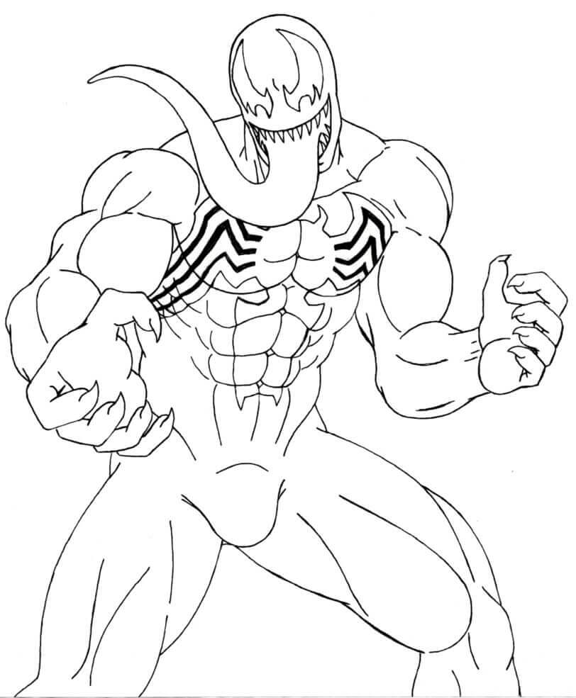 10 Fierce Venom Coloring Pages for Venomous Enthusiasts