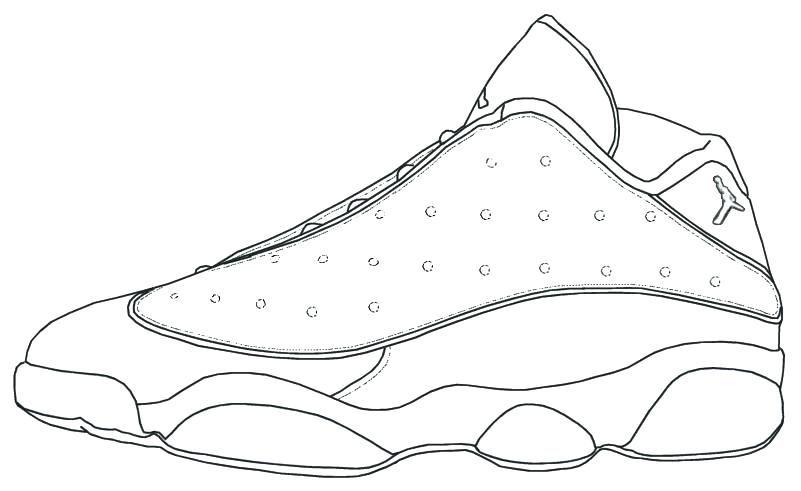 47+ Free Air Jordan 13 Coloring Pages Free Printable