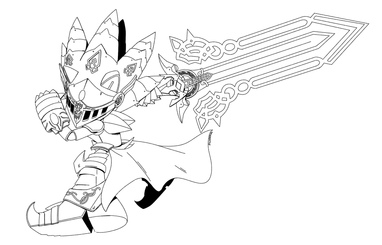 10 Excalibur Sonic Coloring Pages: Unveil the Legendary Sword's Enchanting Designs