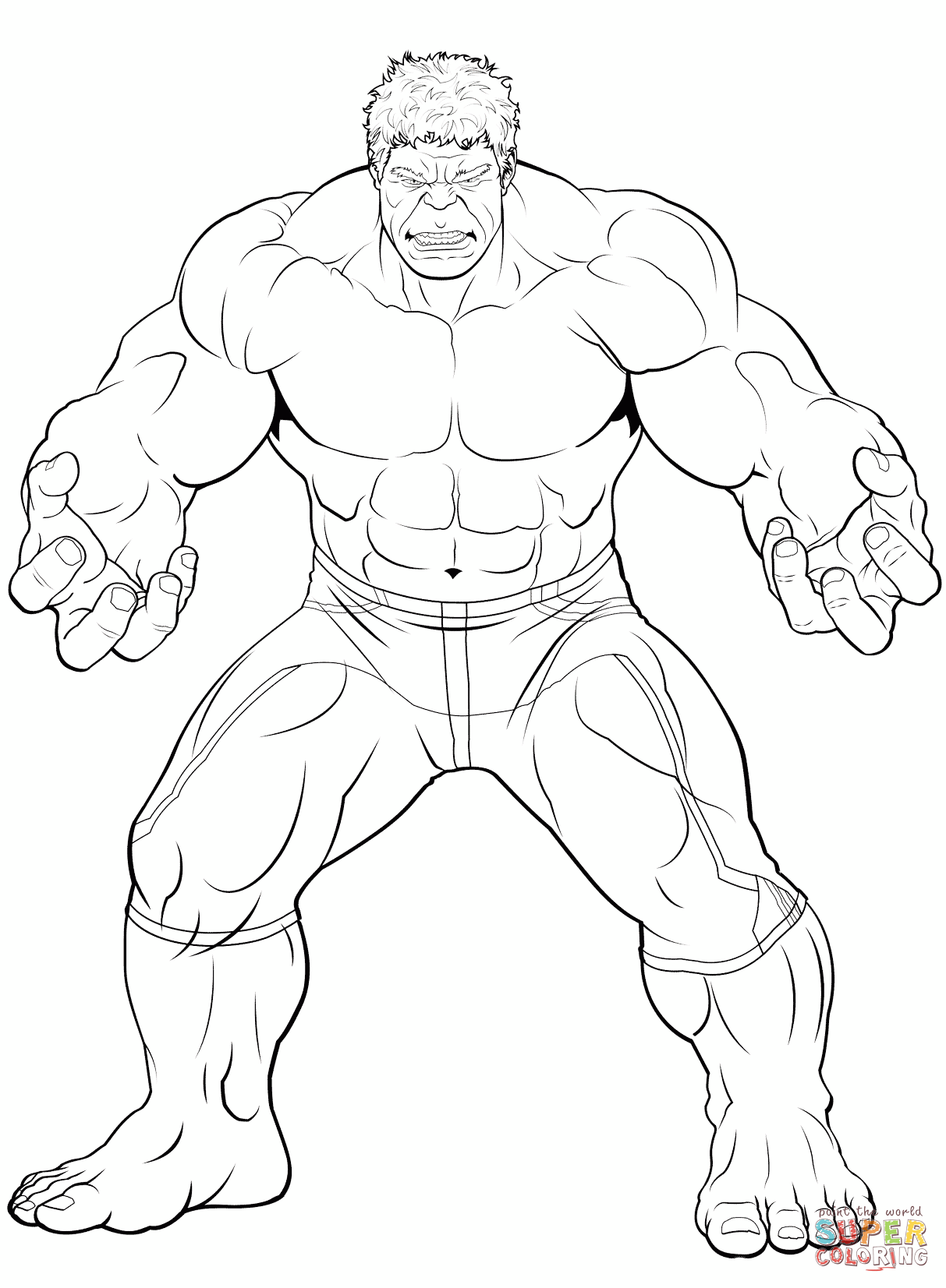 50+ Best of Hulk Coloring Pages Colored