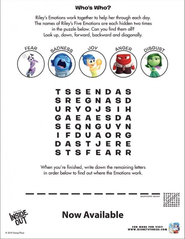 46+ Printable Inside Out 2 Emotions Chart PDF Printable